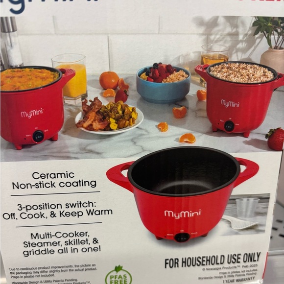 MyMini Red Multi-Cooker - Picture 2 of 3